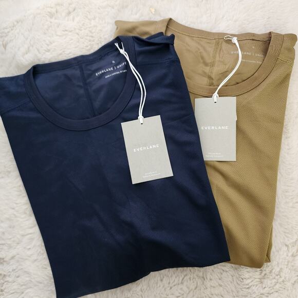 NEW EVERLANE Pique Sport Tee Shirt 2-Pack Navy Olive XL - Picture 1 of 8